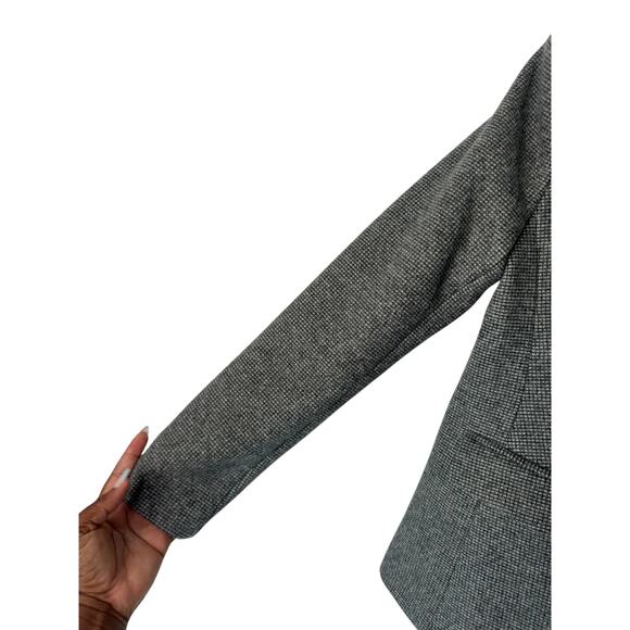 Loft Blazer Gray Plaid Light Academia Preppy Office Work Single Breasted‎ Size 4 - Picture 7 of 13